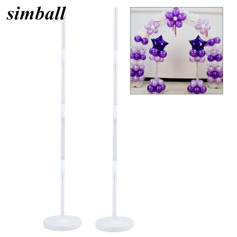 

2 set Balloon Column Base Stand Kits Arch Stand with Frame Base and Pole for Wedding Birthday Festival Party Decoration Supplies