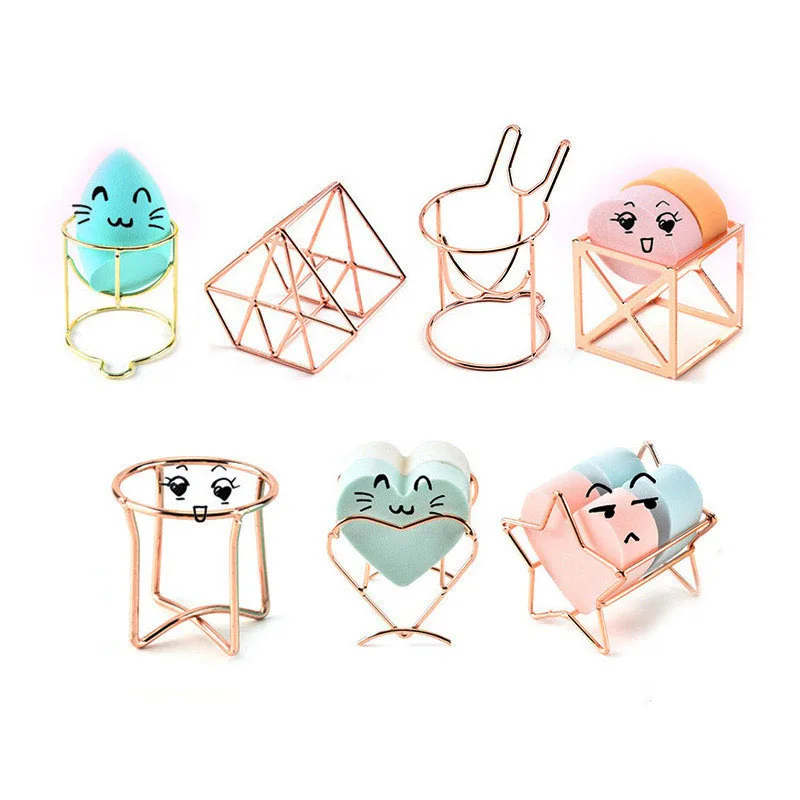 

1Pcs Beauty Makeup Sponge Holder Household Cosmetic Makeup Puff Rack Powder Puff Blender Storage Rack Sponge Drying Stand Holder
