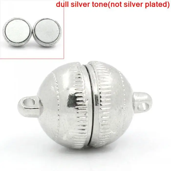 

DoreenBeads 5 Sets Silver Tone Magnetic Clasps 19x12mm(6/8"x4/8")