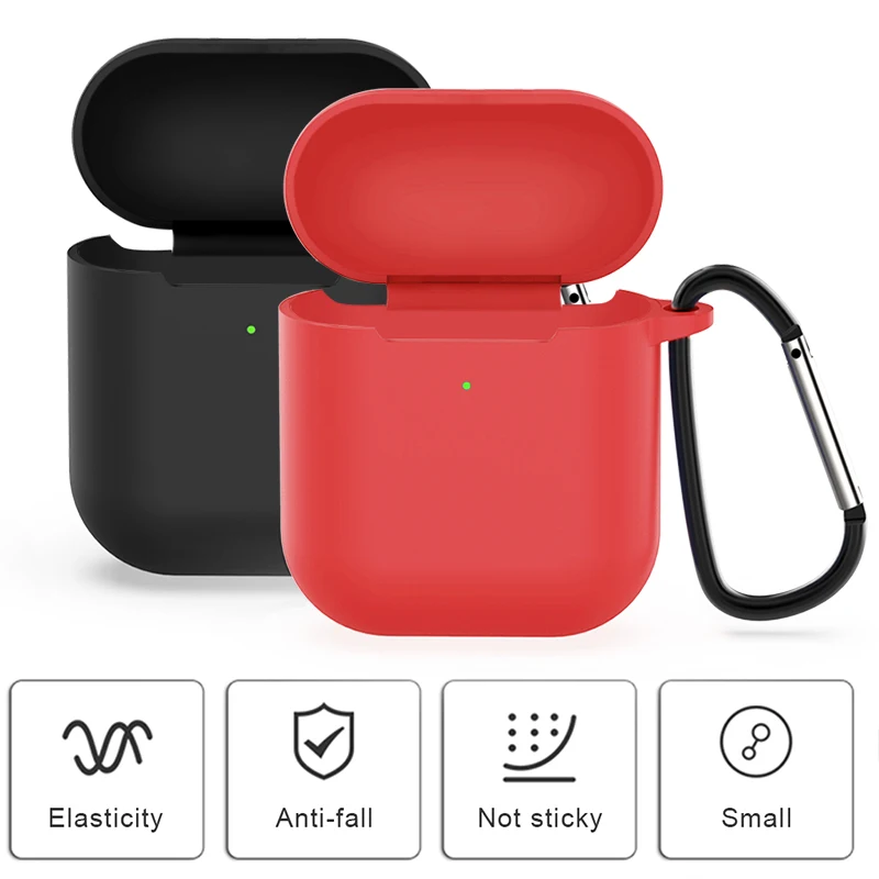 Противоударные Чехлы для Apple Airpods защита от потери ТПУ силикон Bluetooth беспроводная