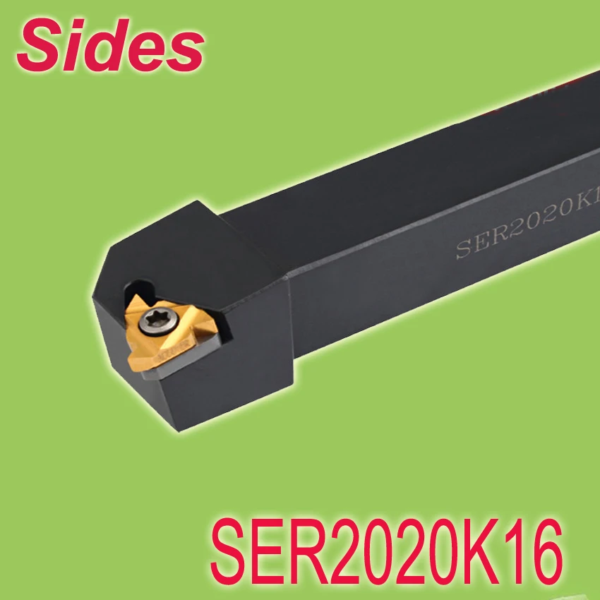 

Free Shiping SER2020K16  20*20*125 External Threading Turning Lathe Bar Tool Holder