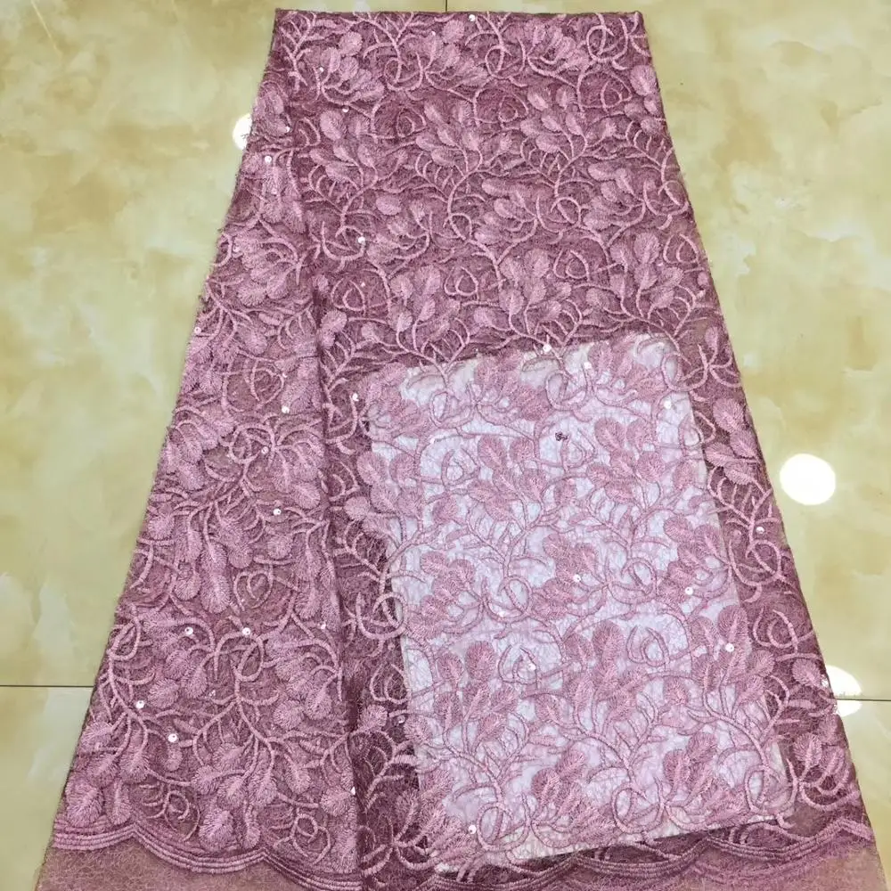 

MadisonAfrican Lace Fabric 3D Flower High Quality 2019 French Tulle Lace Fabric Appliqued Nigerian Net Lace For Wedding Dress