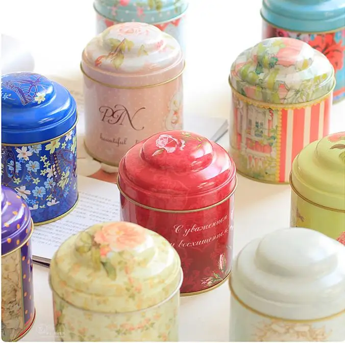 Fashion Moistureproof large double tin receive seal tea tins Classical
