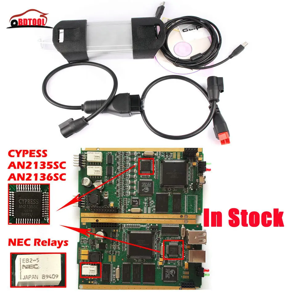 

IN STOCK !!!Hot Sell Can Clip V183 With CYPRESS AN2135SC/2136SC Chip Diagnostic Interface OBD2 Diagnostic Tool