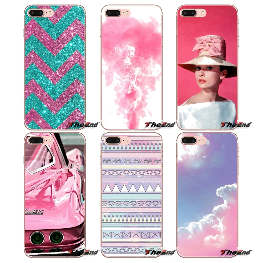 

For Samsung Galaxy S9 Plus Note 8 One Plus oneplus 5T Meizu M5s LG V30 HTC U11 Pink hot luxury Soft Cell Phone Case Cover