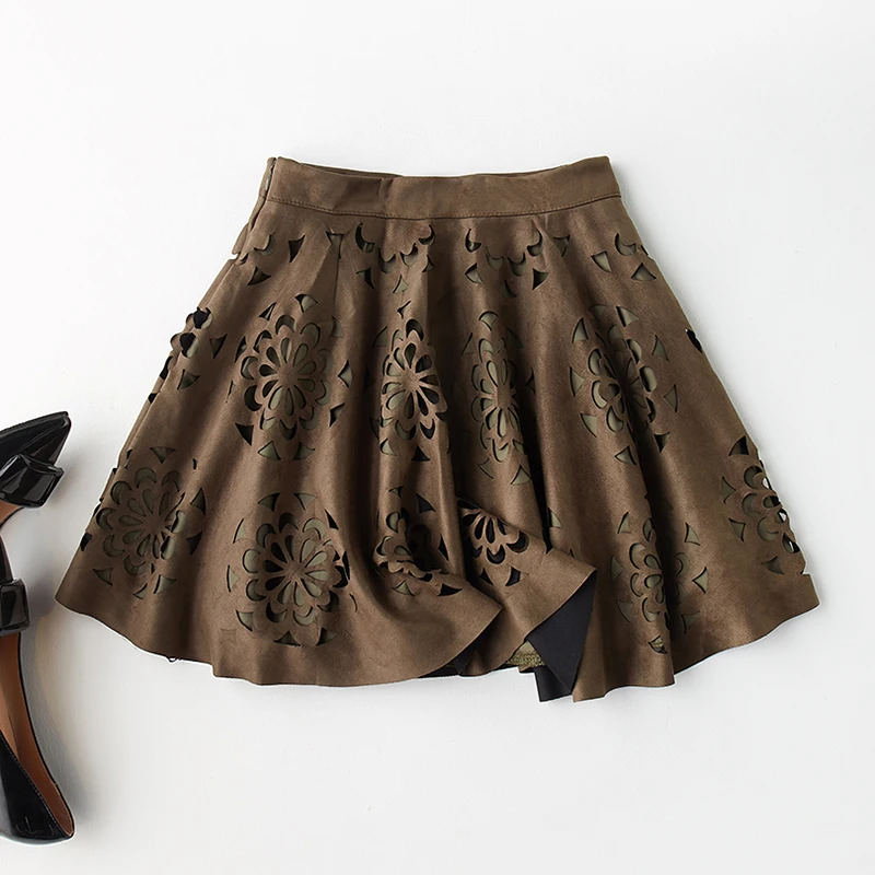 Новые короткие юбки женские модные Полые Мини плиссированная юбка-пачка Весенняя однотонная Эластичная Высокая Талия Сексуальные вечерние женские юбки