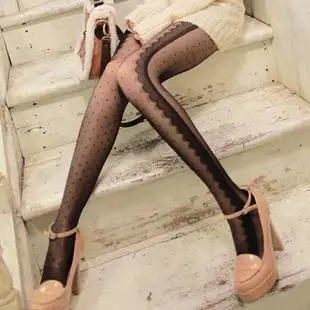 

Fashion Women's Tights Japan Beauty Cute Sexy Stocking Lace Panty hose Women's Knee High Leg Warmer Pantyhose Girl Stockings