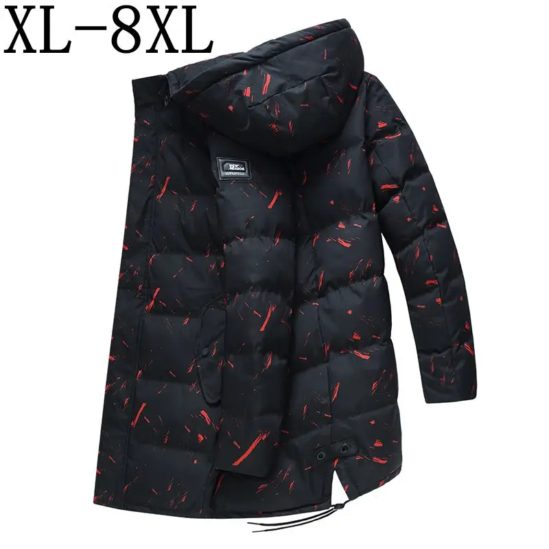 

2018 New Men Winter Jacket Fashion Hooded Thermal Long Parkas Male Casual Hoodies Brand Clothing Warm Coat Plus Size XL-8XL