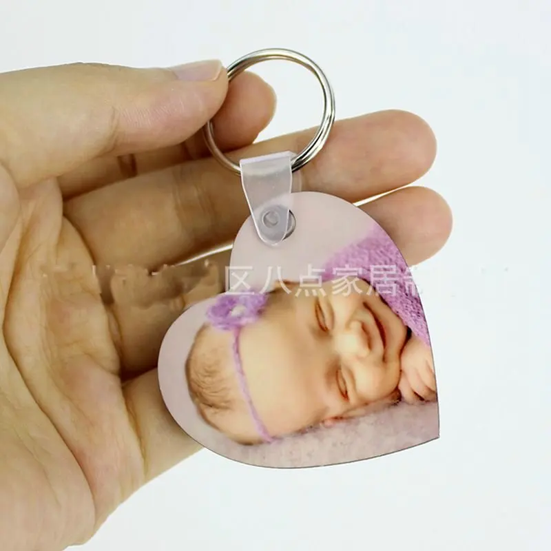 10 шт./компл. DIY сердце пустой брелок доска из древесно-волокнистой плиты средней плотности сублимационная печать брелки роспись по дереву кольцо для ключей Крафтовая Подарочная LYY9036