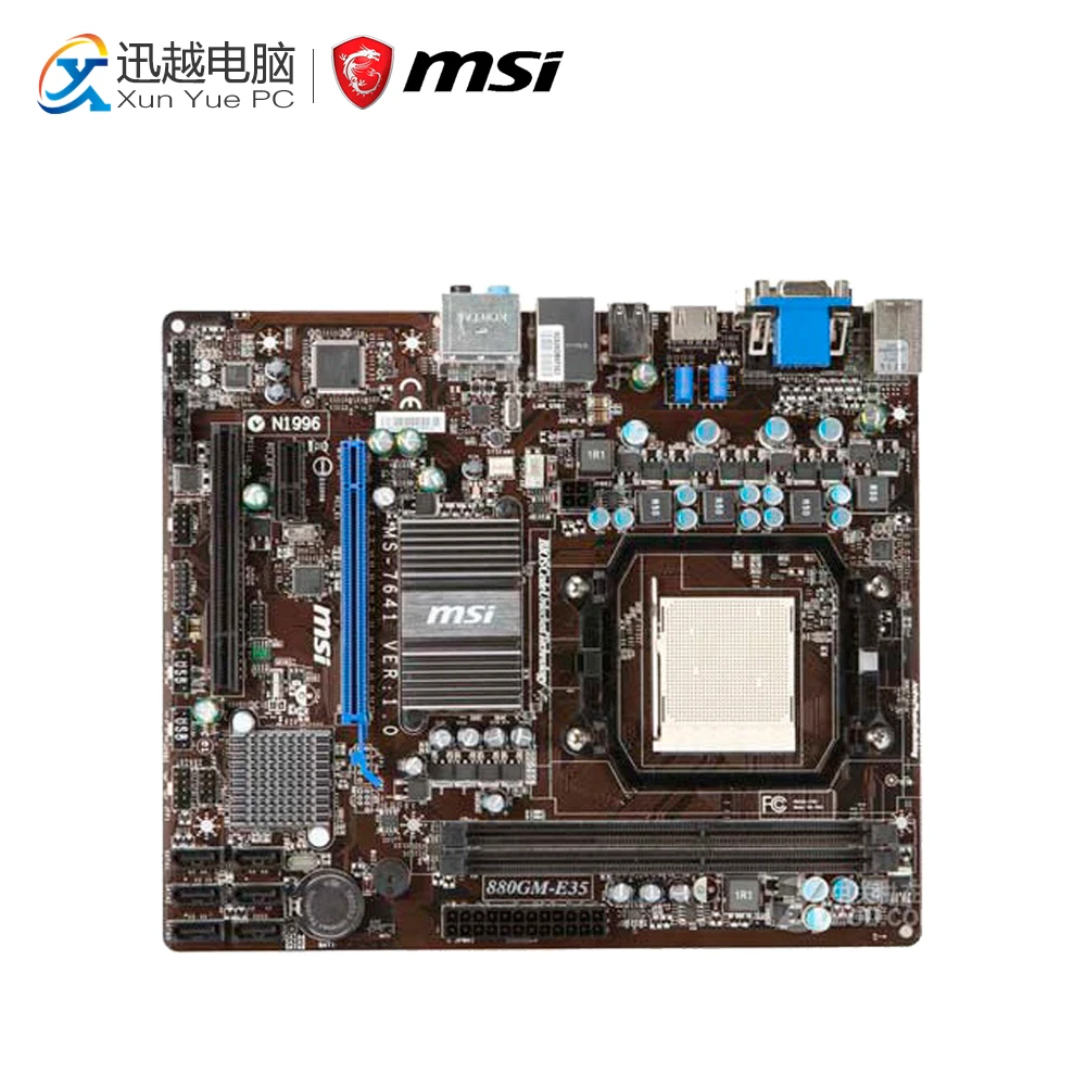 MSI 880GM-E35 Desktop Motherboard 880G Socket AM3 DDR3 16G STAT2 USB2.0 Micro ATX цена MSI 880GM-E35 Desktop Motherboard 880G Socket AM3 DDR3 16G STAT2 USB2.0 Micro ATX цены онлайн