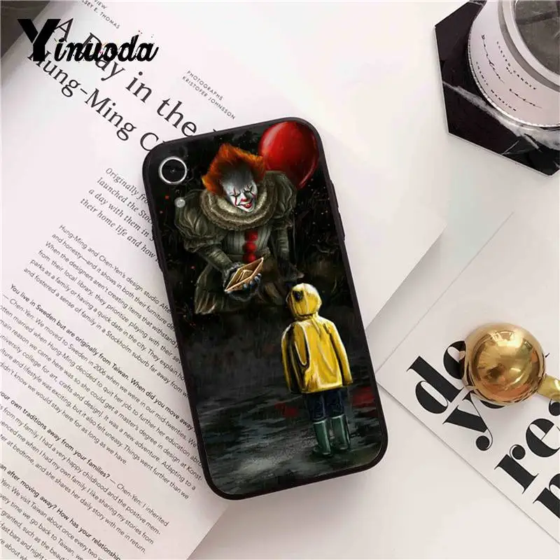 Yinuoda это Pennywise клоун ужас мягкий резиновый черный чехол для телефона для iPhone 5 5Sx 6 7 7plus 8 8Plus X XS MAX XR 10 Чехол