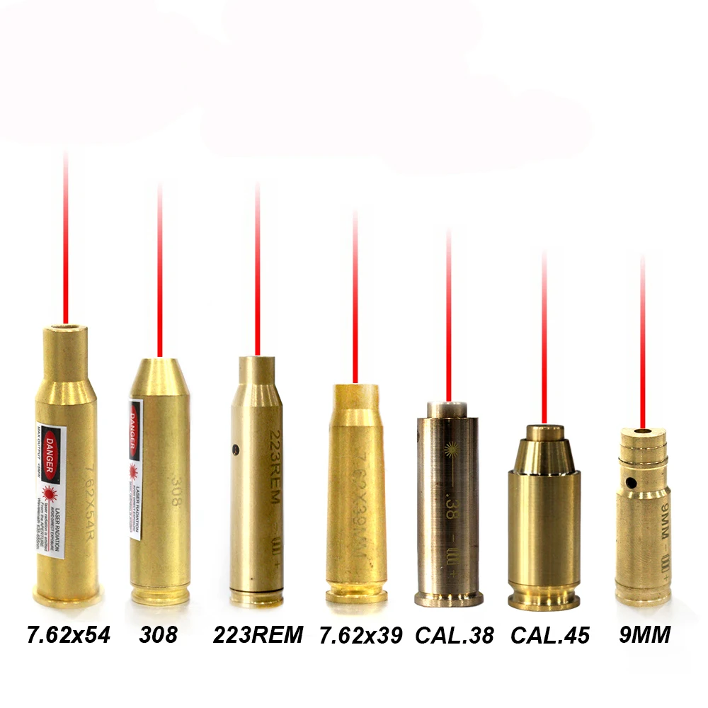 Лазерный прицел с красной точкой 7.62X54 7.62X39 9 мм CAL.38 45 223REM 308 для прицела картридж
