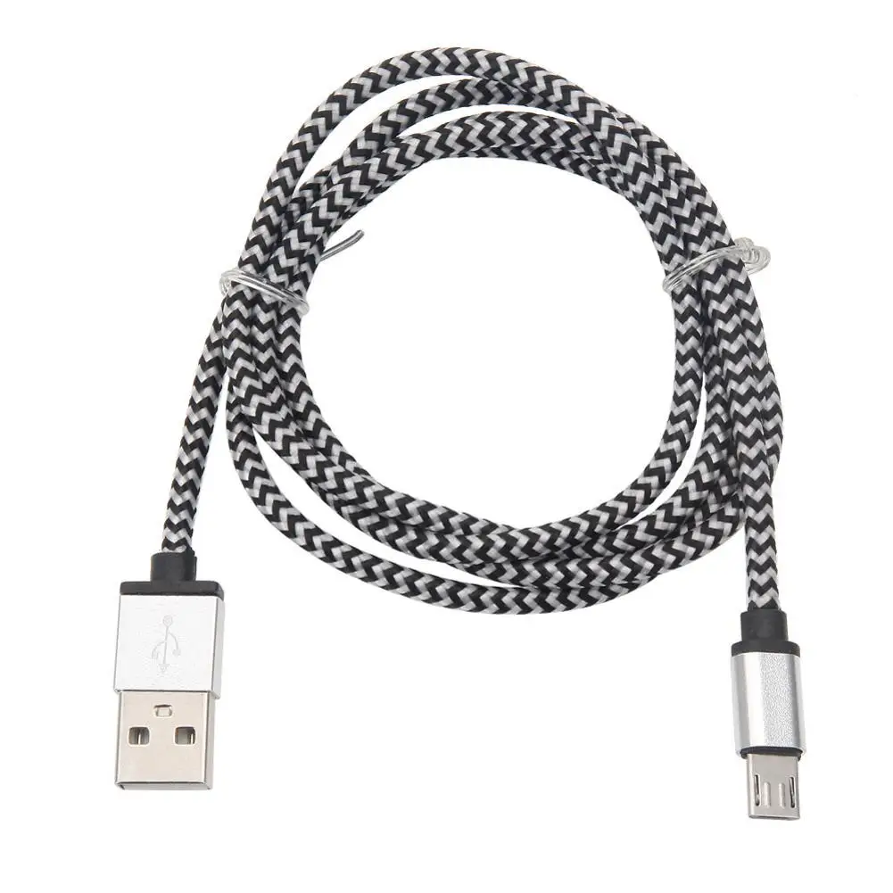3FT Плетеный Алюминиевый USB кабель передачи данных для аndroid Silver3 ФТ Плетеный Алюминиевый USB кабель передачи данных для аndroid