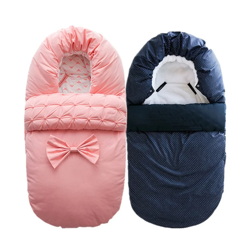 

Winter Soft Stroller Blanket Baby Sleeping Bag Soft Cotton Thick Warm Envelope For Newborn Footmuff Infant Kids Swaddle Wrap