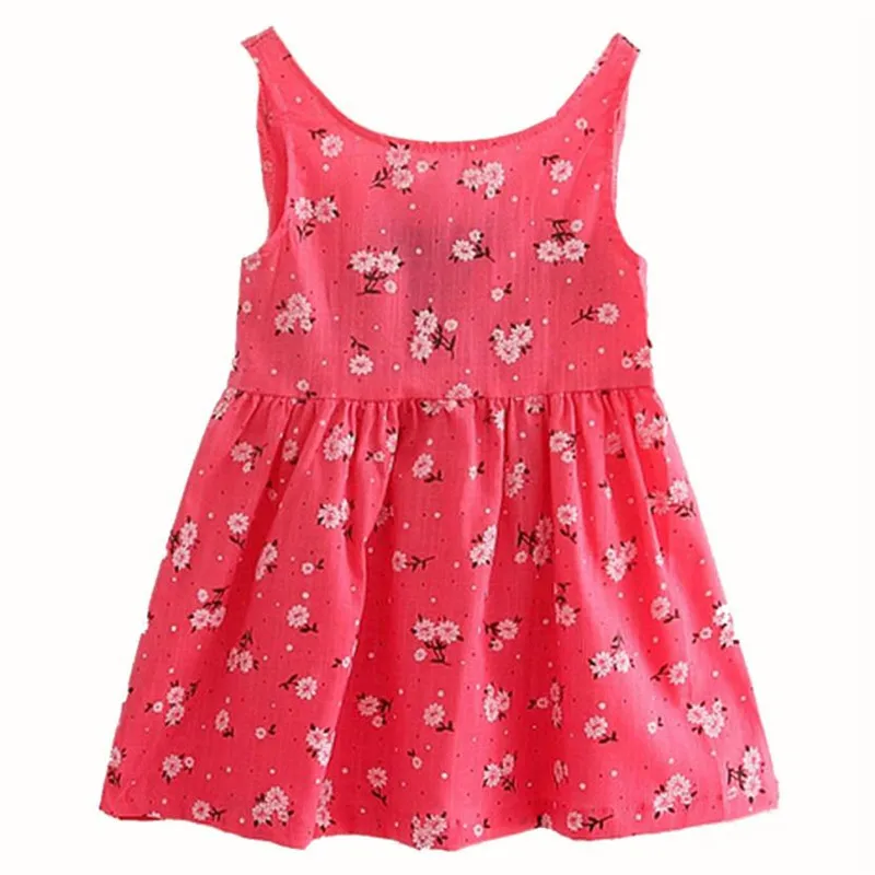 Dress Girls Summer toddler Baby Kid Girl Fashion Sleeveless Dress Print ...