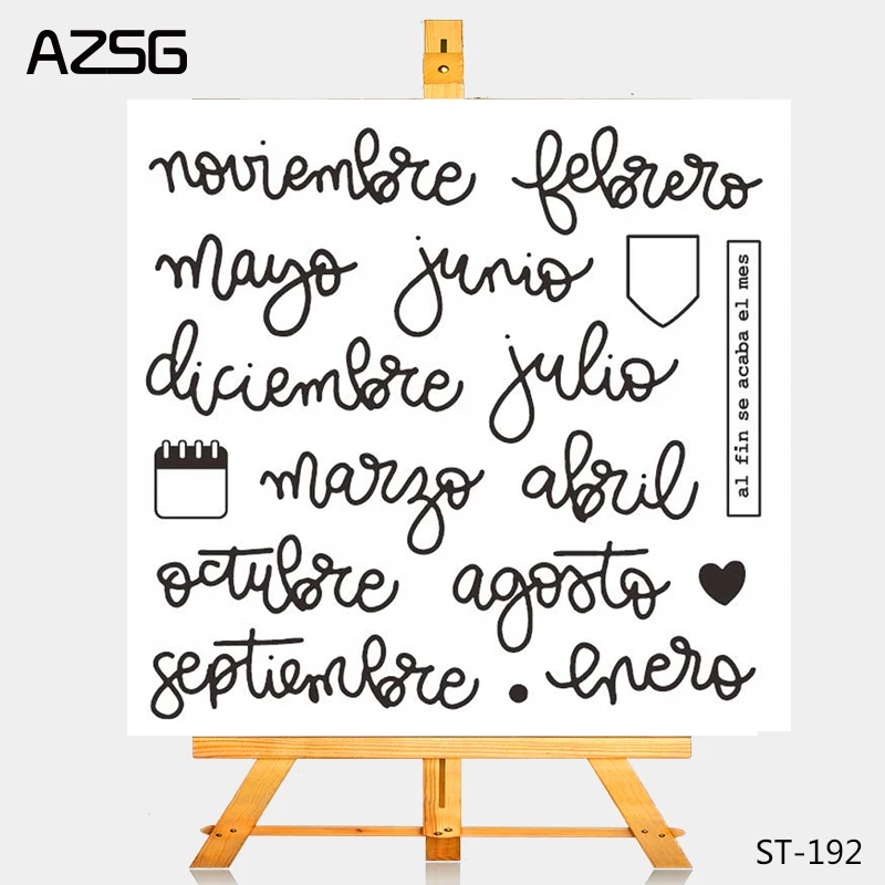 

AZSG Letter Month Transparent Clear Stamp/ for DIY Scrapbooking/photo Album Decorative Clear Stamp Sheets