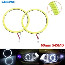 LEEWA 2 шт. белый авто 60 мм 54SMD светодиодный задний фонарь COB 54 светодиодный гало кольца Ангельские глазки Предупреждение лампы# CA5279