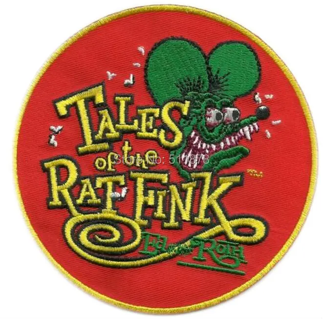 

4" BIG DADDY" ROTH TALES OF THE RAT FINK HOT ROD PATCH MOVIE TV SERIES Embroidered IRON ON BADGE BIKER VEST BADGE EMBLEM