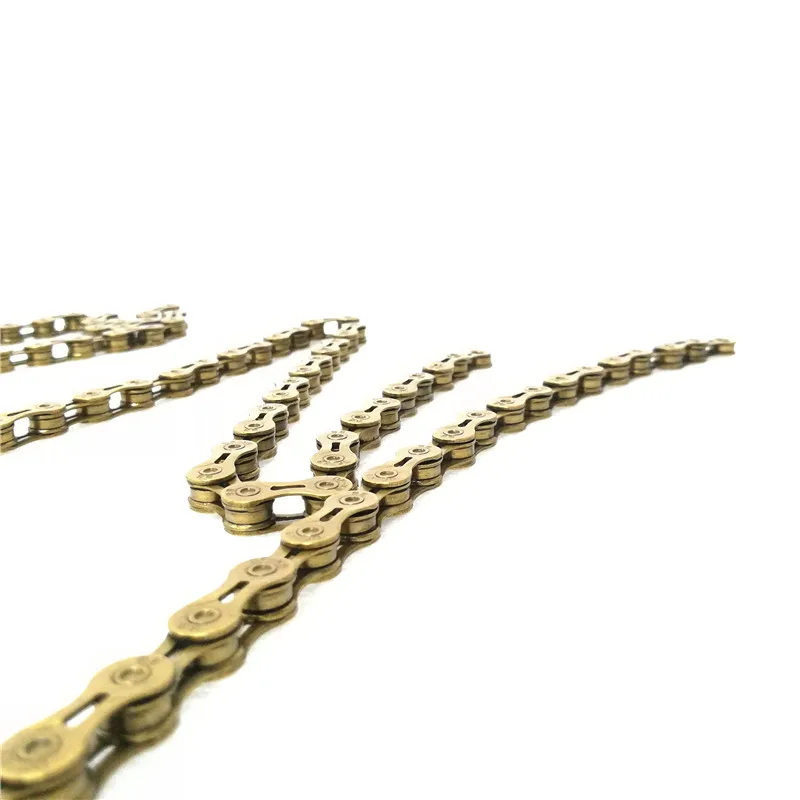 Cheap 11 Velocidade Bike Chain Gold Color 116 links MTB Mountain Road Bike 27 30 Speed Bicycle Chains Top Quality 4 Cheap 11 Velocidade Bike Chain Gold Color 116 links MTB Mountain Road Bike 27 30 Speed Bicycle Chains Top Quality 4