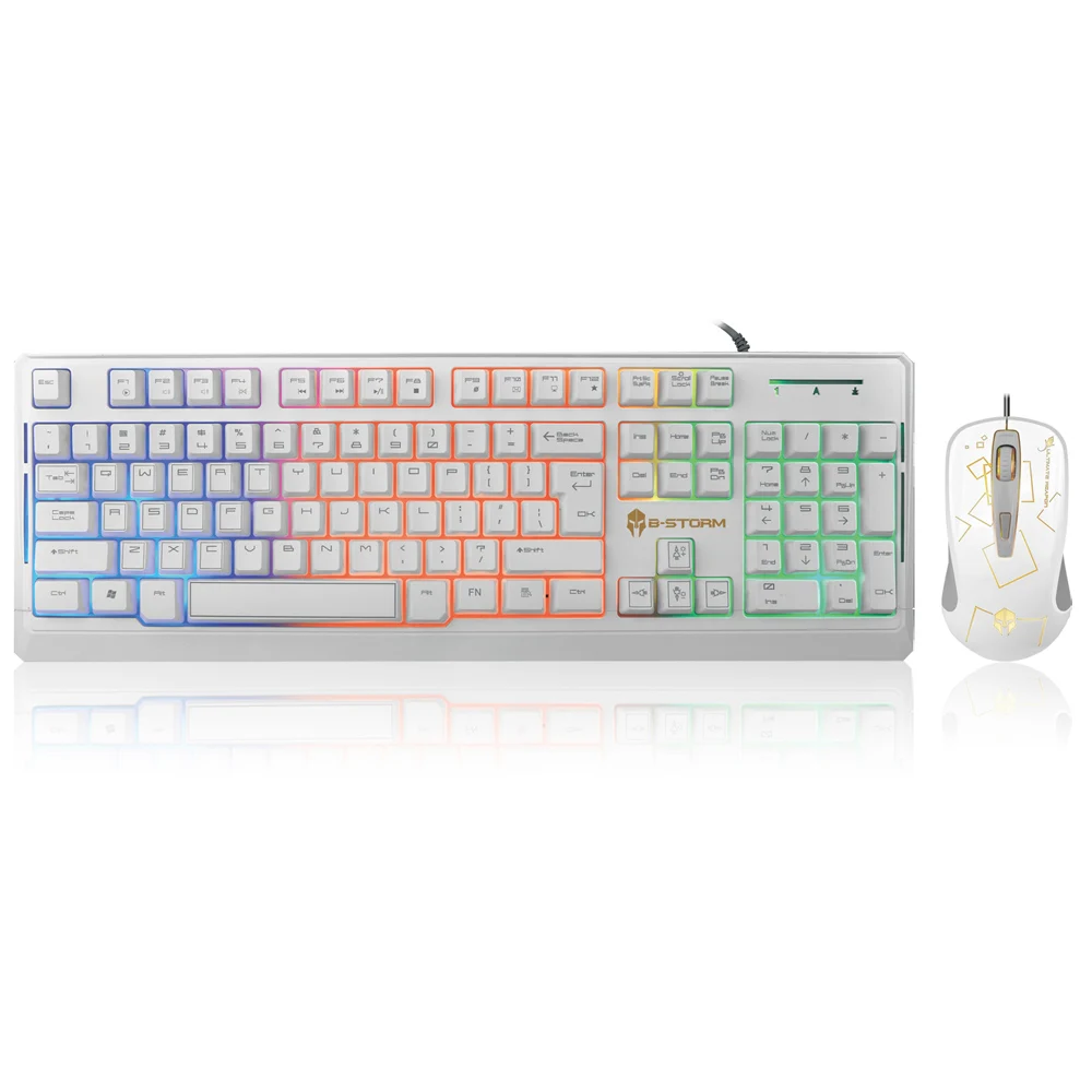 

B-STROM T7200 USB Wired Gaming/Office Keyboard and Optical Mouse Combo Set 1600 DPI Adjustable with Backlit for PC Laptop