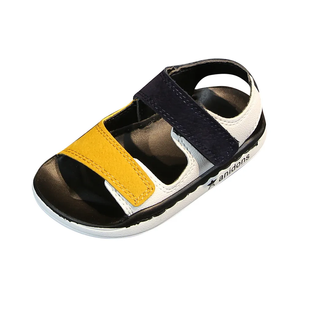 

MUQGEW Summer Toddler Infant Kids Baby Girls Boys GOOK&LOOP Flat Heels Beach Shoes Casual Mixed Color Sandals kids sandals