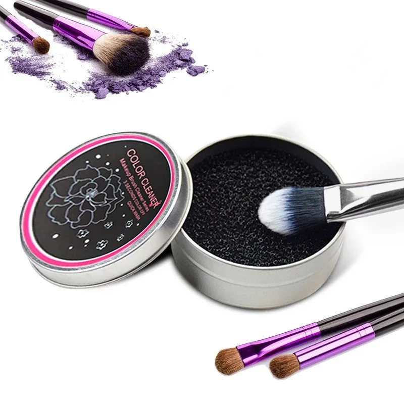 

New 1PC Single/Double Sponge Makeup Brush Cleaner Remover Color From Brush Quick Dry Cleaning Eyeshadow Sponge Tool Cleaner 20#