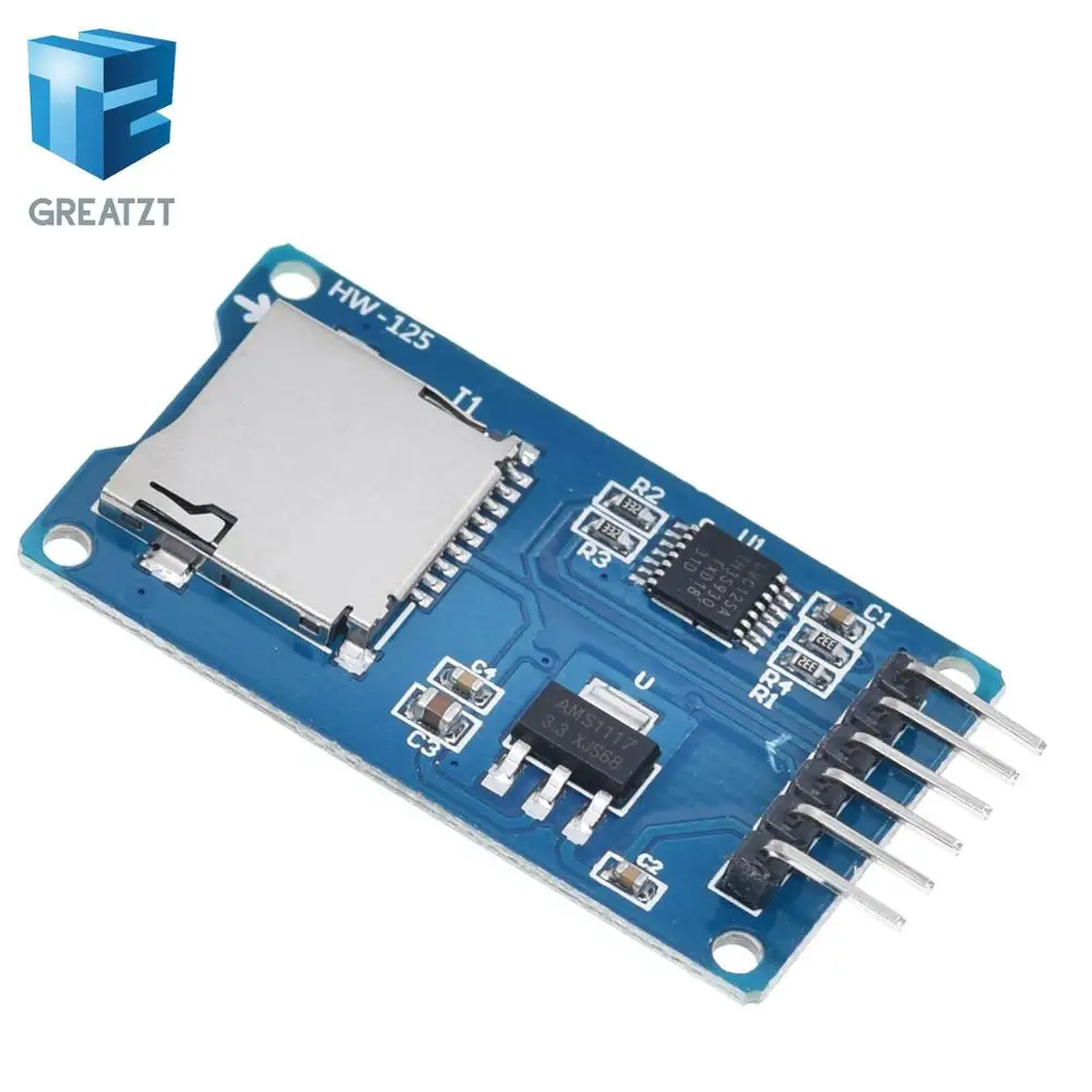 Модуль считывания карт Micro SD GREATZT модули SPI с преобразователем уровня для