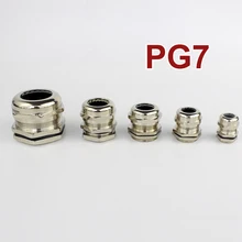 1 шт PG7 Никель латунь металл IP68 Водонепроницаемые кабельные сальники разъем подходит для 3-6,5 мм