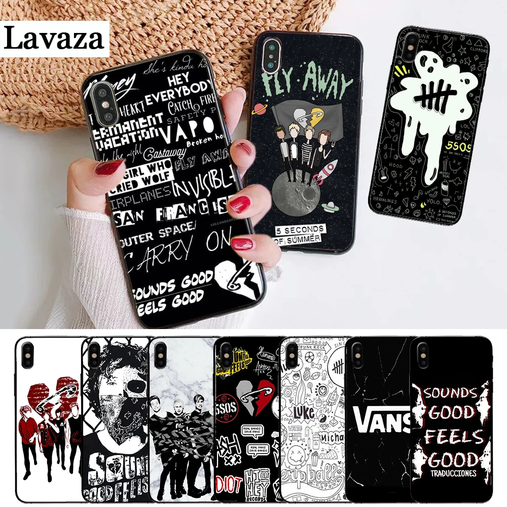 

Lavaza 5 Seconds of Summer Silicone Case for iPhone 5 5S 6 6S Plus 7 8 X XS Max XR