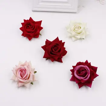 

10pcs / lot high quality rose European fake flower roses wedding bouquet artificial flower party home DIY decoration