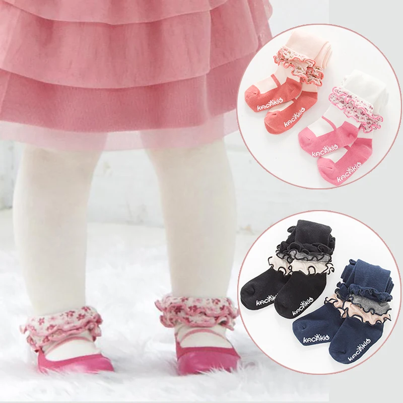 

Cute Baby Girl Tights Lace Baby Meisje Pantyhose Princess Dancing Tights Winter Spring Cotton Toddler Infant Tights Stocking