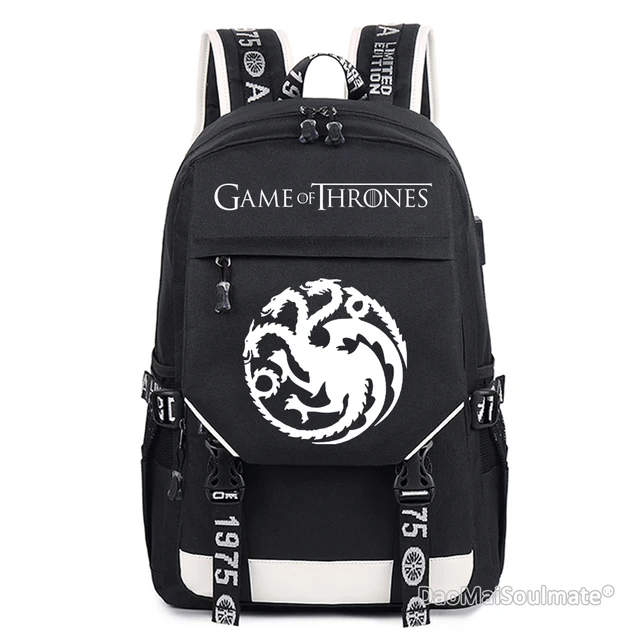 Juego de tronos bolsa de de hielo y fuego de estudiantes mochilas de escuela de niños adolescentes chica Dragon Bagpack mochila de carga escolares| - AliExpress
