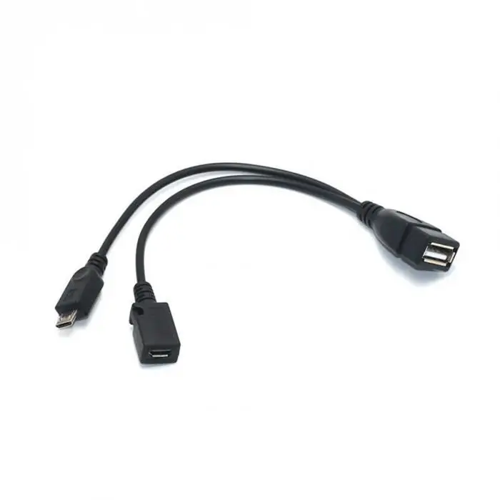 2 в 1 OTG Micro USB хост Мощность Y сплиттер USB адаптер к Micro 5 Pin Мужской Женский кабель HSJ-19