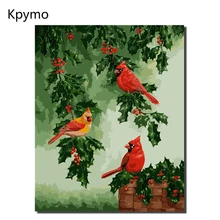 Картина по номерам три птицы современный домашний Цветочный декор для гостиной ручные уникальные подарки картина настенное искусство VA-0197