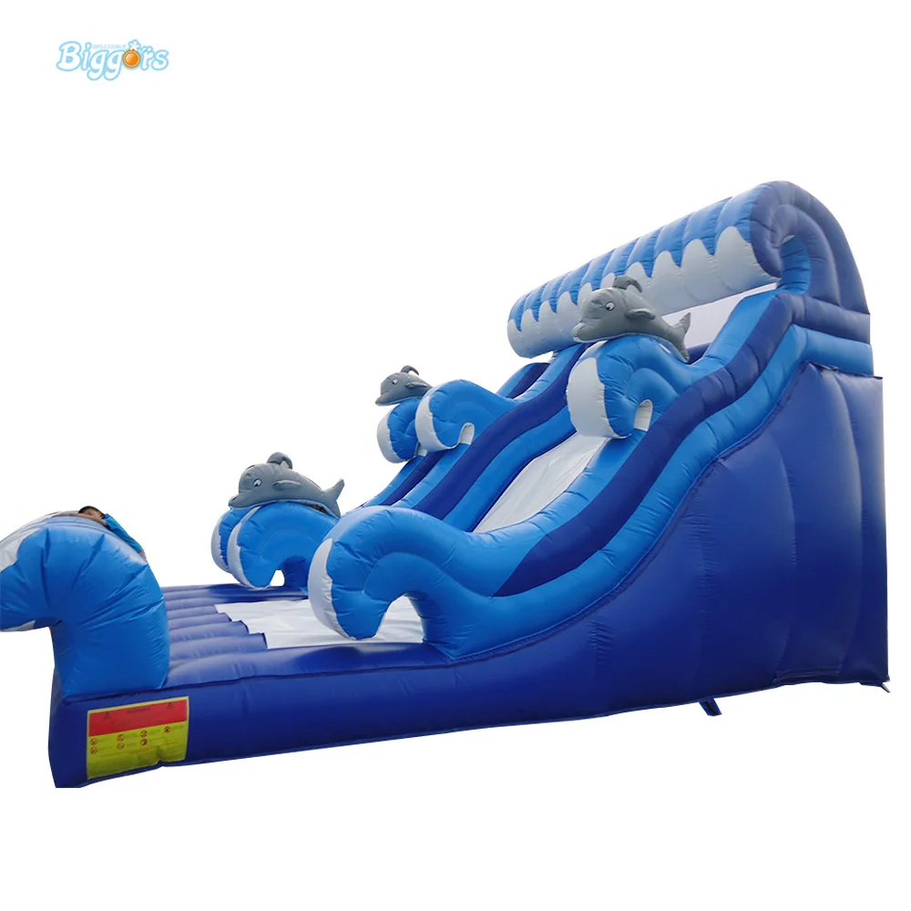 Dolphin Inflatable Ocean Wave Water Slide for Kids Playingwater slide