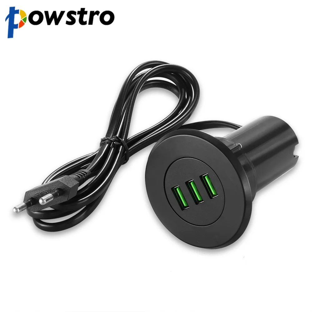 Powstro 3 usb порта зарядное устройство концентратор втулка настольное отверстие USB зарядное устройство портативный адаптер Быстрая зарядка для samsung для huawei sony