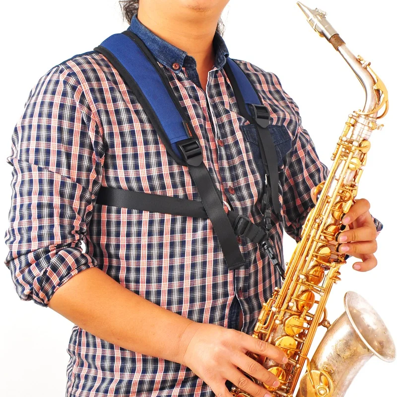 

Double shoulders Alto Sopranino Teno Saxophone straps thickened fixed buckle saxophony strap General age saxophone neck strap
