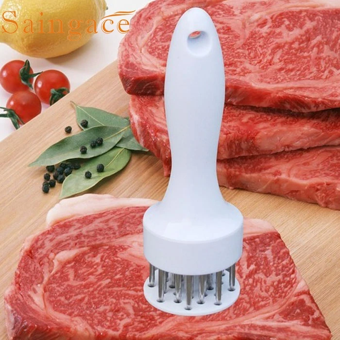 Квалифицированные Нержавеющая сталь профессии Мясо Tenderizer игла для стейка Кухня Инструменты леверт челнока 2au14