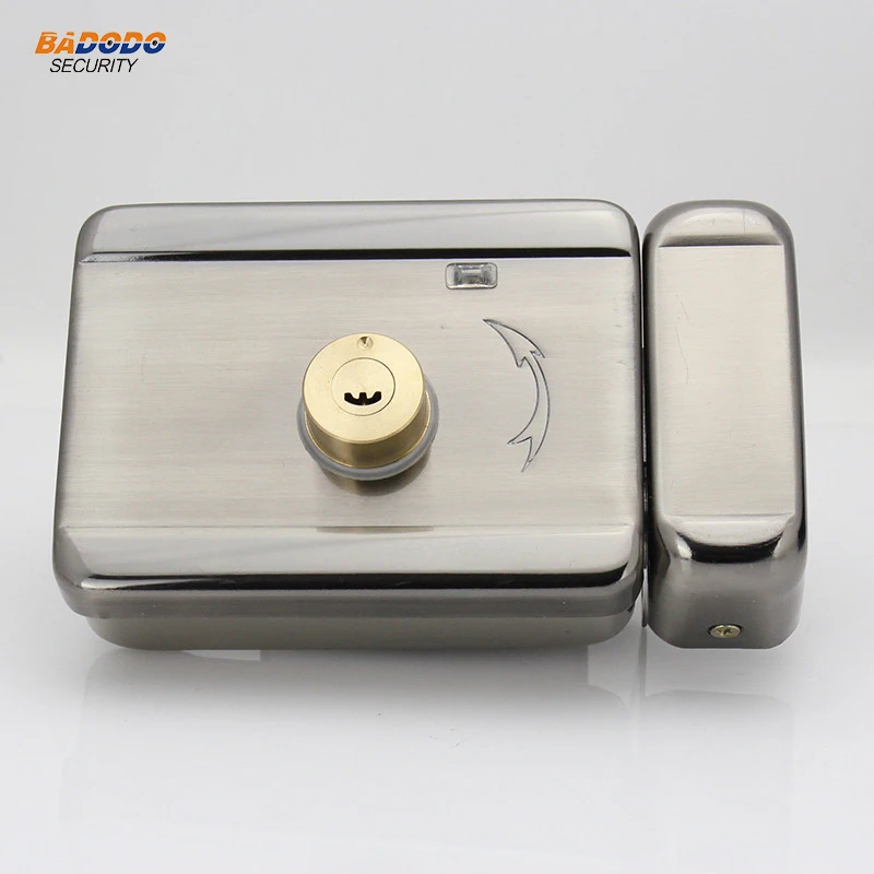 

stainless steel Electric lock motor lock both side have mechanical key for access control gate door