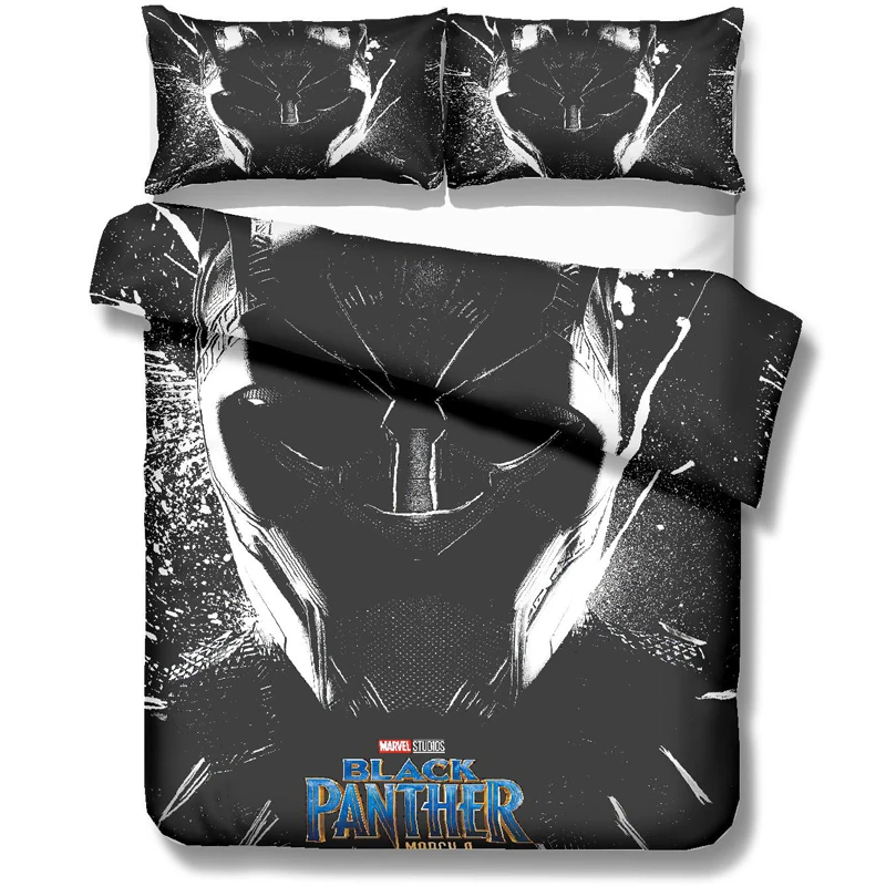 Черная пантера Marvel супергерой Комплект постельного белья пододеяльник одеяло комплект постельного белья s 13 размер США AU GB одеяла постельное белье