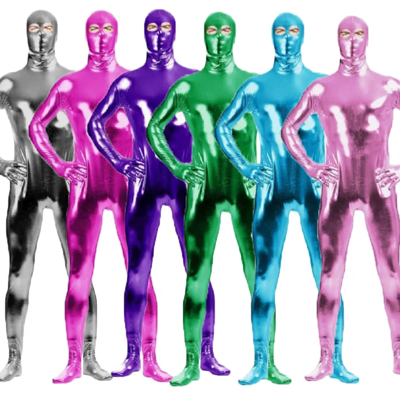 

Kids Adult Cosplay Costume Jumpsuit Catsuit Zentai Bodysuit Metallic Stage Perfermance Suit Halloween Carnival Outfit Unisex