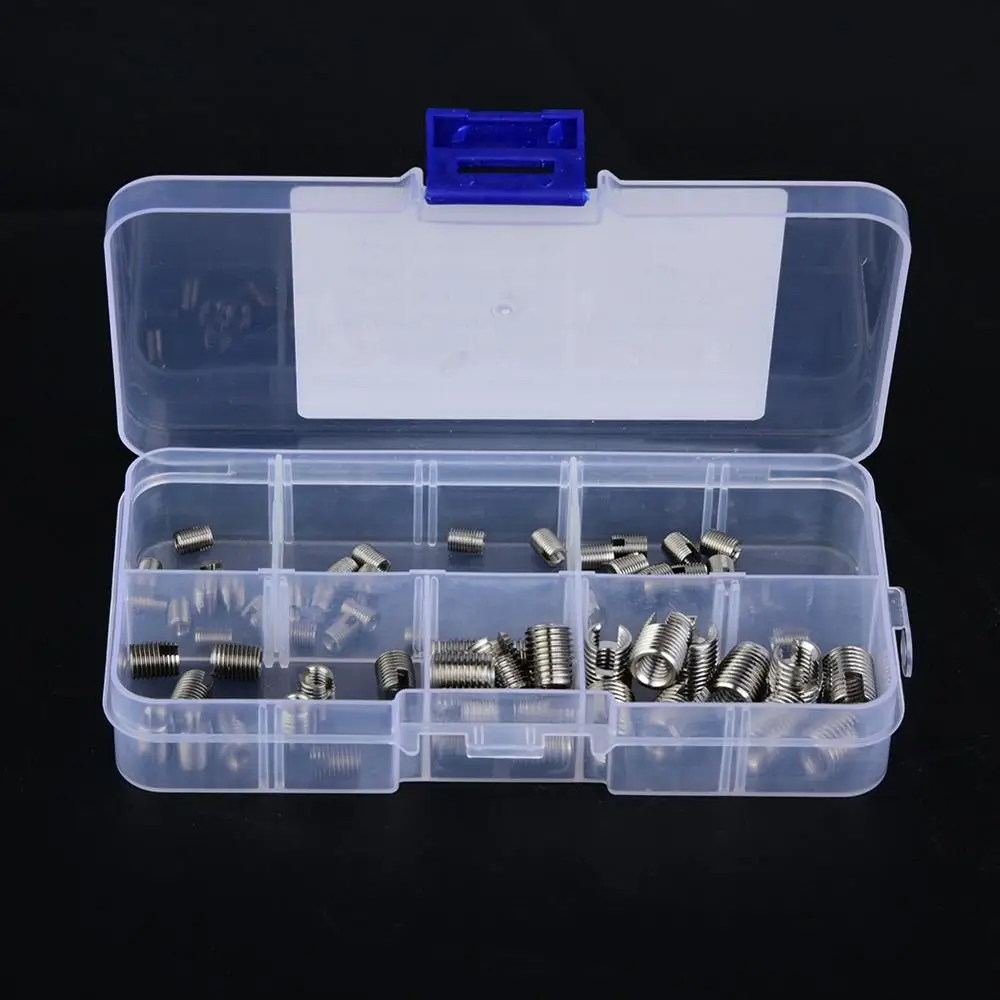 

60Pcs/set Stainless Steel Screw Thread Insert Self-tapping Inserts thread repair kit Hardware Repair Tools