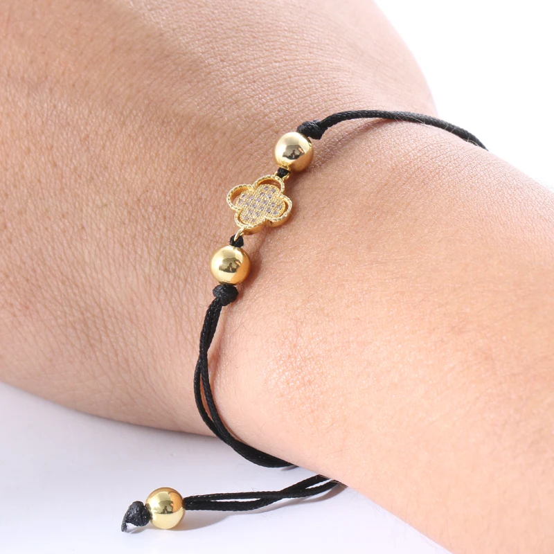 M82016TrendyAdjustablemacrameBraceletsRoundZirconiaPaveSetting