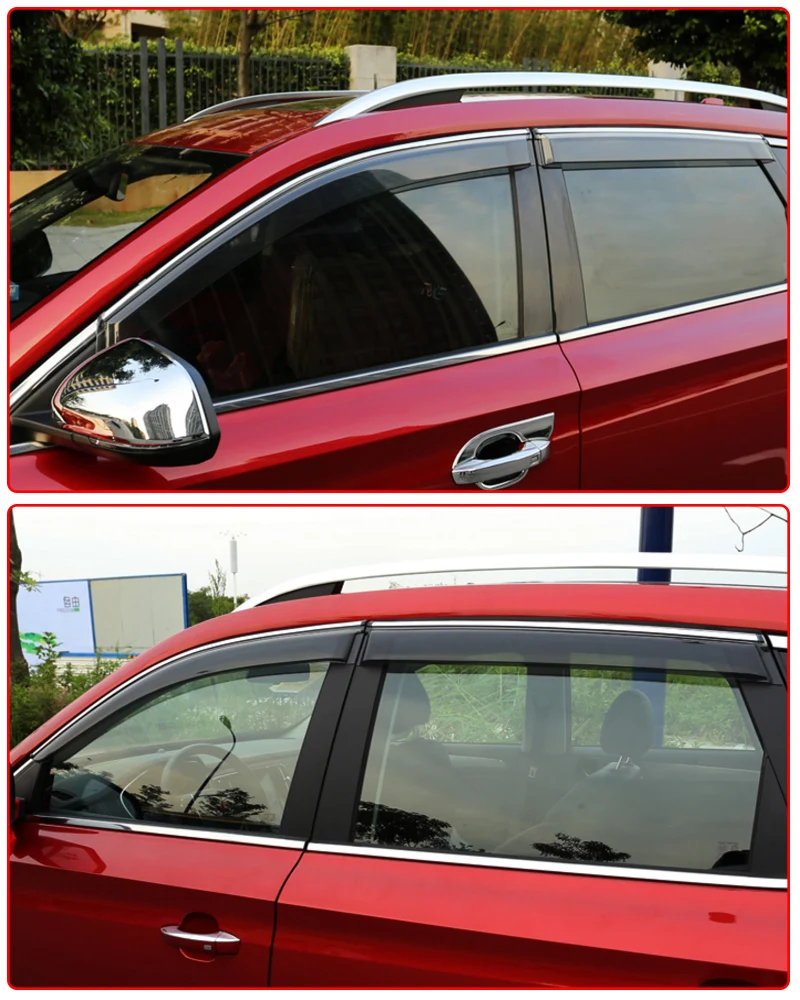 QCBXYYXH автомобильный Стайлинг 4 шт./лот окна Козырьки для Toyota RAV4 Corolla Camry Vios Yaris Прадо Reiz солнцезащитный экран наклейки чехлы