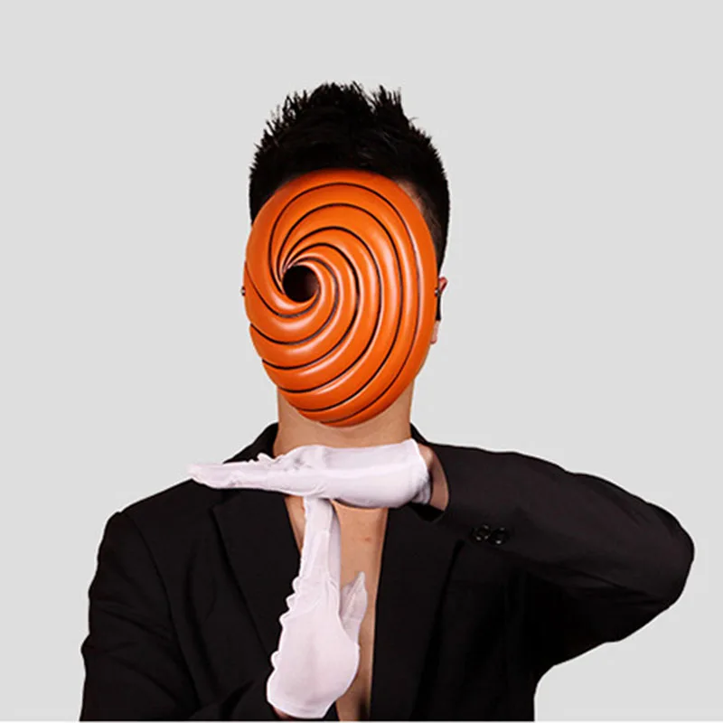 Маска для косплея Tobi Obito Naruto маска Akatsuki Маскарадная из смолы полного лица