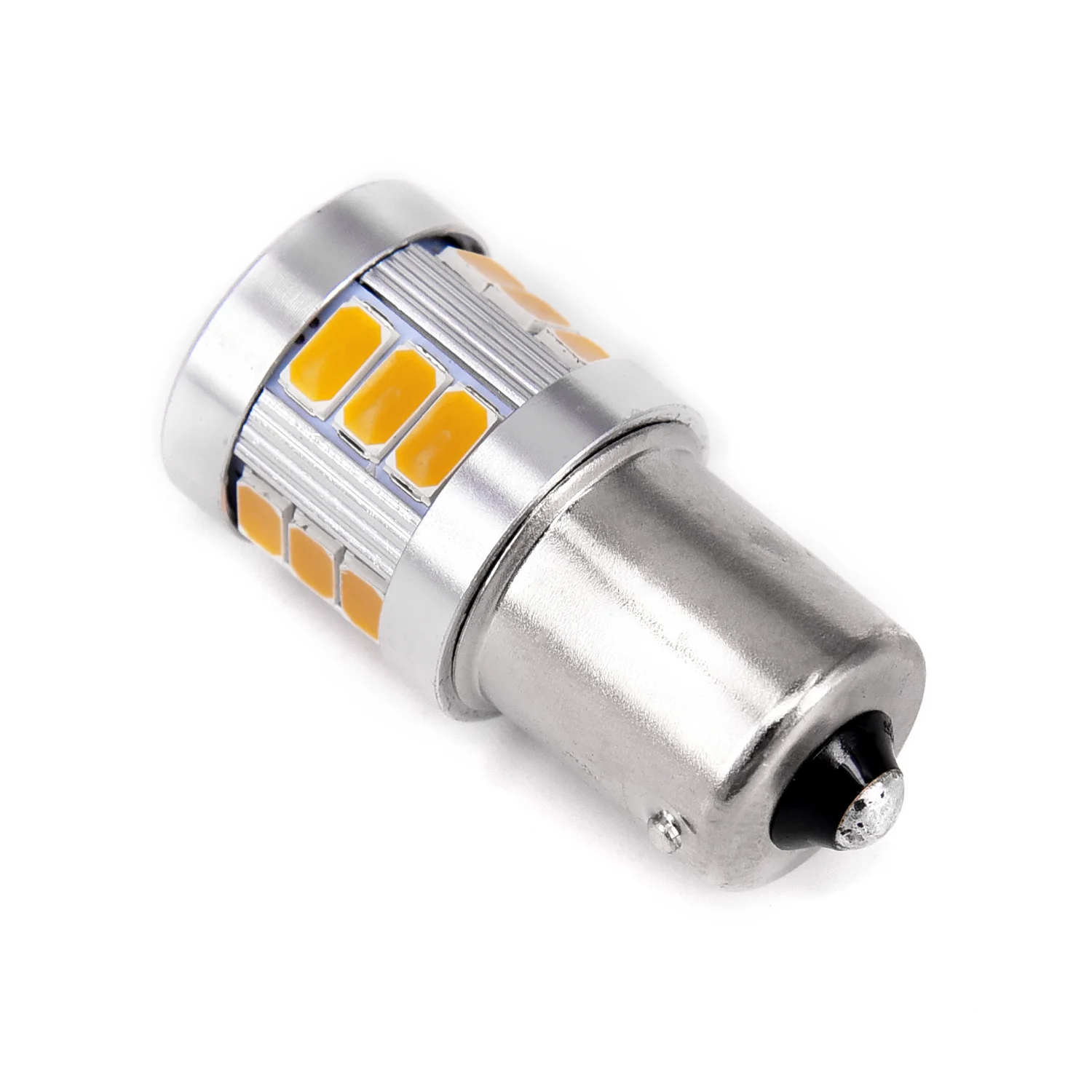 

2PCs Error Free Amber Yellow 18-SMD BAU15S 7507 LED Bulb Turn Signal Tail Lights