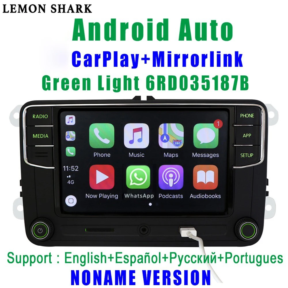 RCD330G Carplay RCD330 Plus зеленая подсветка автомобиль MIB радио 6RD 035 187B Noname Android Auto для VW Skoda
