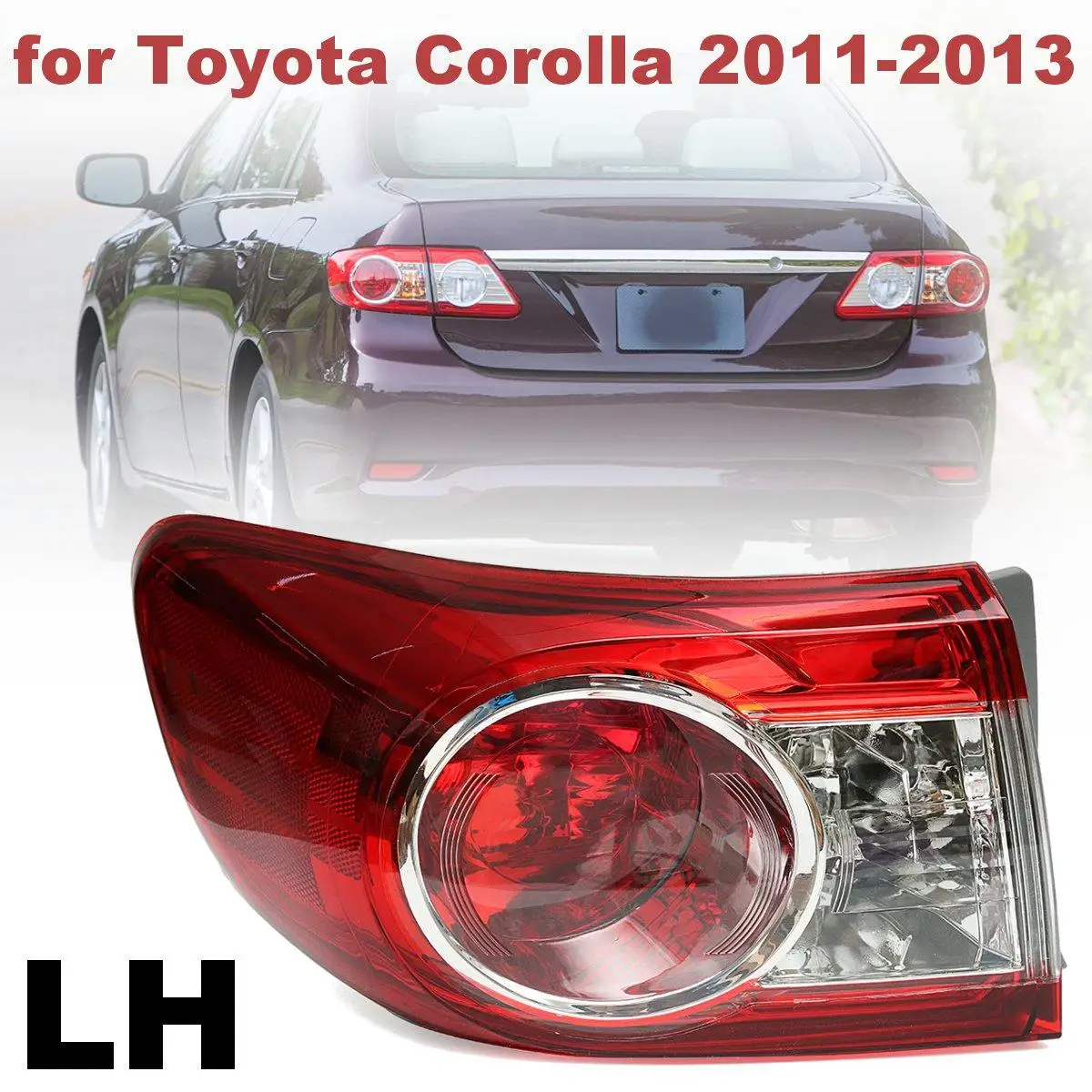 Outside Outer Taillight LH Left Driver Side For 07-10