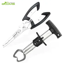 Booms Fishing H1 Fishing Pliers and BL027 Fish Grip Stainless Steel Tools with Lanyard Sheath