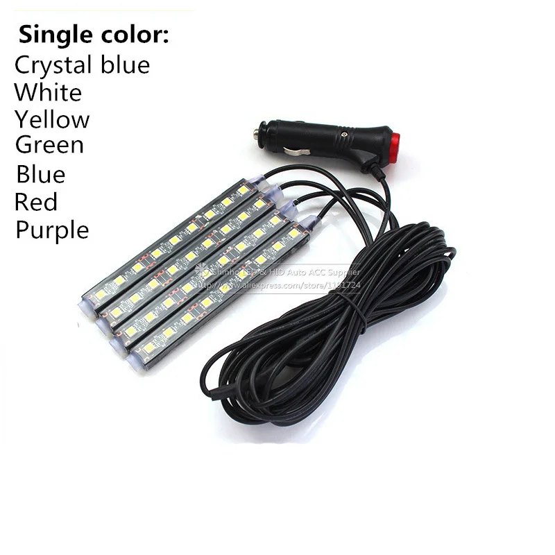4 шт. автомобильные RGB и одноцветные светодиодные DRL лампы 5050SMD Авто пульт